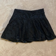 Black lace miniskirt thrift /preloved /2nd hand