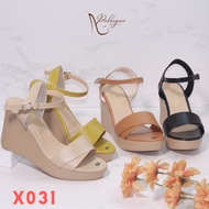 9p high heel wedge shoes with 1 folding strap - X031