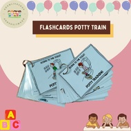 LAMINATED FLASHCARDS potty train /educational flashcards