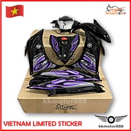 (100% ORIGINAL ) COVERSET MAGIC BOY LC135 V4 - V7 API PURPLE II / BLACK UNGU HITAM VIETNAM