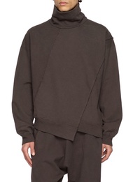 THE VIRIDI-ANNE DIAGONAL-PANEL TURTLENECK SWEATSHIRT