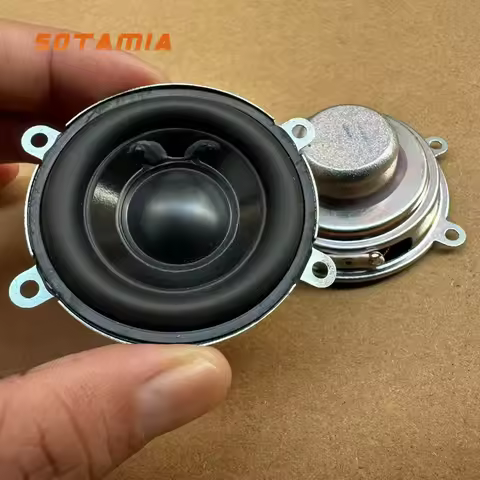 SOTAMIA 2pcs 2 Inch Full Range Speaker 8 Ohm 5W Ultra Thin Waterproof Rubber Edge Audio DIY Outdoor 