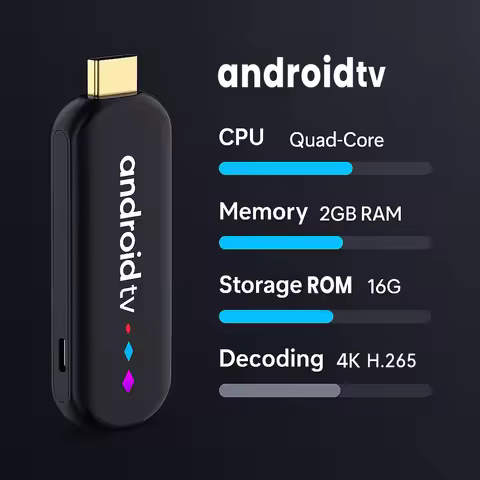H96 Max L3 Android TV Stick Amlogic S905L Quad Core 4K Video WiFi BT Voice Assistant Remote Control 