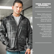 Jaket Olahraga Jogging Lari Parasut New States Apparel Windbreaker