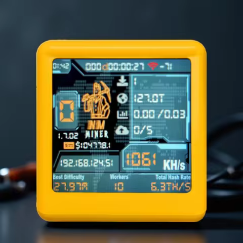 NM TV NMMiner Officail Smart TV 1060KH/s better Nerdminer v2 ESP32 BTC SOLO Lottery Miner & Smart gi