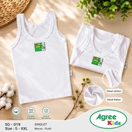 (6pc) Agree SF 019 Singlet | CHILDREN'S UNDERSHIRT | Camisole | Agree Kids Singlet | T-shirt - Kshop