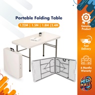 Portable Folding Table [ HDPE Large Foldable Travel Outdoor Picnic Party Dining Camp Sturdy Heavy Duty ]