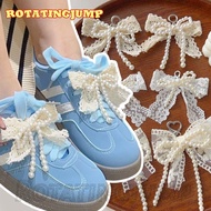 2Pcs Lace Bow Shoe Buckles - for Sports Shoes, Leather Shoes - Sweet, Fashion, Y2K - Shoes Decoratio