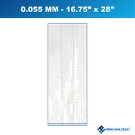 PE Clear Plastic Bags with Gusset | Transparent Glossy Packaging Bags | 16.75 x 28 / 18 x 20 | 2.5kg
