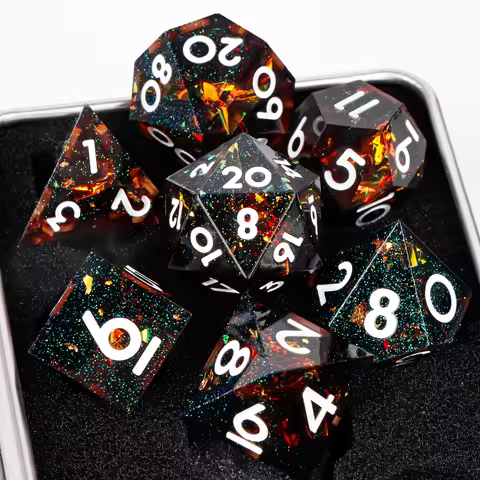 Resin Dice Sharp Edge Polyhedral Dice For Dungeons and Dragons D&D Dice Role Playing Game D and D Di