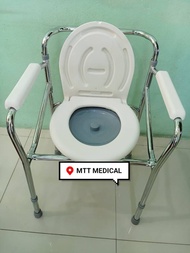 เก้าอี้นั่งถ่ายคุณภาพดี Commode Chair ปรับระดับสูงต่ำได้ 6 ระดับ วัสดุแข็งแรง ทนทาน รับน้ำหนักได้ 120 กก.