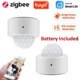 Tuya Zigbee 2-in-1 Human Body Smart Sensor BrightLux Light PIR Detector Smart Motion Sensor QQ4O
