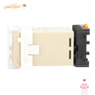 EUCALYTUSMY Time Relay, with Socket Base 220V Digital Time Relay, Precision Timing 0.01S-99H99M DH48
