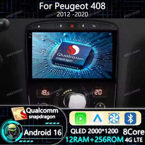 Peugeot 308 408 Car Radio Android 16 Car Radio Carplay Auto For Peugeot 408 For Peugeot 308 308SW Qu