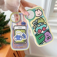 Cute Casing Redmi 13C 12C A1 10C 10A 9C 9A 9S 8 6A 5A Note 13 12 4G 5G 11S 11 10s 10 Pro 9 9S 8 POCO X4 X5 M3 X3 Pro NFC Cartoon Waves Edge Bear Car Fine Hole Shockproof Clear Soft Phone Case Cover STB 03