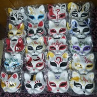 Painted fox/cat mask - Painted cat mask WITH BELL Fox/cat mask