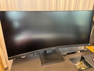 飛利浦34寸曲面100hz電腦螢幕type C帶鏡頭1500R (用左幾次同全新無咩分別）