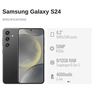 SAMSUNG Galaxy S24 5G (6.2' inches)(8GB RAM + 512GB ROM) AI Phone || 1 YEAR  WARRANTY BY SAMSUNG MALAYSIA