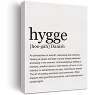 Hygge Definition Print Canvas Wall Art Home Office Decor Modern Minimalist Painting X Canvas Boho Poster Framed Ready To Hang Artwork