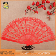 Shao วินเทจสไตล์ลูกไม้พับพัดลมจีนญี่ปุ่นรูปแบบศิลปะหัตถกรรมของขวัญตกแต่ง