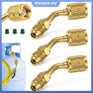 3Pcs 45° HVAC Charging Adapter for R-32/R-454B A2L Refrigerant Tank Refrigerant Adapter SHOPSBC8735