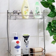 免鑽孔貼片式浴室置物架　304不鏽鋼製　沐浴乳架　瓶罐架