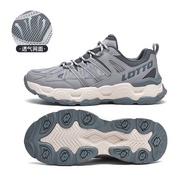 รองเท้าวิ่งกลางแจ้ง Lotto สำหรับผู้ชายและผู้หญิง ทรงสวม ส่วนบนเป็นตาข่ายระบายอากาศได้ดี พื้นหนา กันล