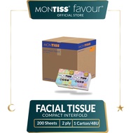Montiss Compact Interfold Tissue 200 Sheets 1 Karton (48 Pack)