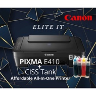 Canon PIXMA E410 printer / E410 Printer + CISS (Print,Scan,Copy) ALL-In-ONE printer