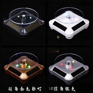 Solar Turntable Automatic Jade Turntable Electric Display Stand Wenwan Jewelry with Lamp Stand Turnt