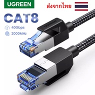 ลด50% - สายแลน สาน LAN Ethernet Cable CAT8 1/2/3/5 Meters 40Gbps 2000MHz CAT 8 Networking Nylon Brai