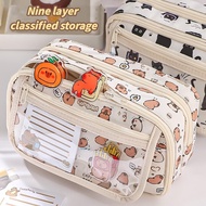 Cute Clear Big Capacity Pencil Case Large Pencil Pouch Pen Bag Pencil Box Holder Organizer Simple St