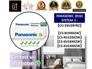 【81 Aircon】Panasonic XU Series System 3 R32 (5 Ticks) 【WIfi Build In】