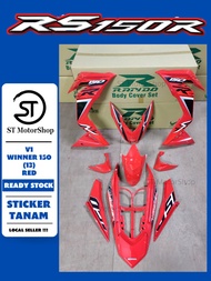HONDA RS-150R RS150R V1 WINNER 150 (13) RED COVER SET (STICKER TANAM) RAPIDO NEW ACCESSORY AKSESORI