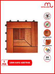 Mitra Loka Decking Tile Lantai Ubin Kayu 30 x 30cm Bongkar Pasang Dengan Furnis Pernis Anti Rayap Ta