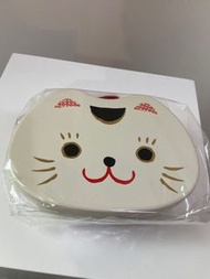 《現貨白貓》日本製 貓咪食物盒/便當盒（盒身可入微波爐、洗碗機內）