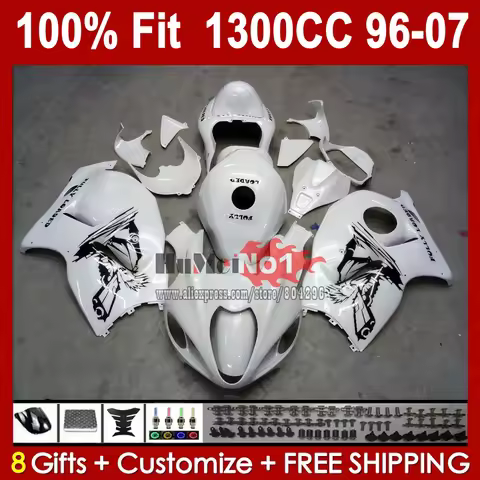White sale OEM Fairing For SUZUKI Hayabusa GSXR-1300 GSXR 1300 83JK.123 GSXR1300 96 97 98 99 00 01 2
