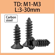 Black Phillips Countersunk Self-Tapping Screw M1/M2/M3