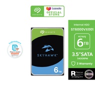 SEAGATE SkyHawk Surveillance HDD ST6000VX001 / 6TB / 3.5" / 5400RPM / C/256MB / SATA 6GB/s (ฮาร์ดดิส