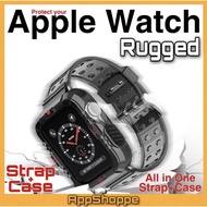 Apple Watch 2in1 Strap + Case Transparent TPU Silicone ALL SERIES