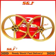 RCB SP522 SPORT RIM SET 5LUBANG / 4LUBANG Y15 Y15ZR Y16 Y16ZR GOLD BLACK 4 lubang 5 lubang 160 185