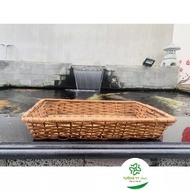 Rectangular rattan tray for fruits and gifts, CNY gift wrapping tray, flower basket, fruit basket 39
