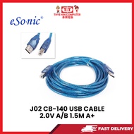 J02 CB-140 USB CABLE 2.0V A/B 1.5M A+