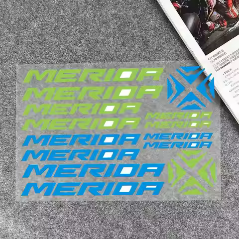 V-Vibrant Red M-Merida Stickers Moto Sticker Auto Body Bumper Windows Motorcycle Laptop Walls Vinyl 