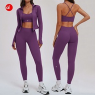 Brushed Yoga Suit-Alo Sports Jacket-Alo Sports Vest-Pilates Trousers