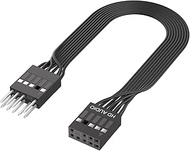 9 Pin Motherboard Front Audio Extension Cable 20cm(7.9in) Male to Female Connection for HD Audio/AC9