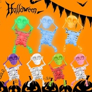 Dancing Skeleton Toy Wind-up Dancing Skeleton With Moving Limbs Fun Toy Skeleton Head Ornament P6u8