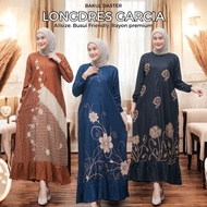 Bakul Daster - Long Dress Batik GARCIA Long Daster Zipper Rayon Premium Latest Ruffle Modern Nursing
