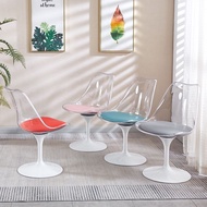 Ready Stock Free Shipping~Transparent Swivel Dining Chair HDB Rental House Modern Light Luxury Eames