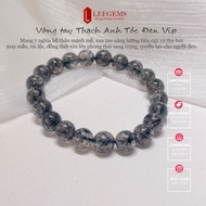 [ V.I.P ] Vip 9mm Black Rutilated Quartz bracelet for women with Water element Wood I Leegems